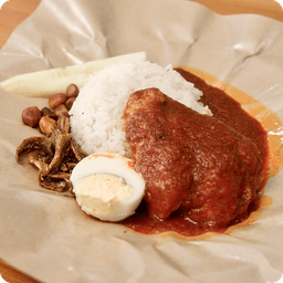 Nasi Lemak Ayam Masak Merah